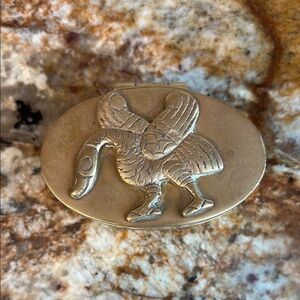 Vintage Oval Trinket Box with Bird Design